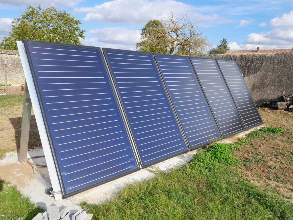 Capteurs solaires installés à Clessé
